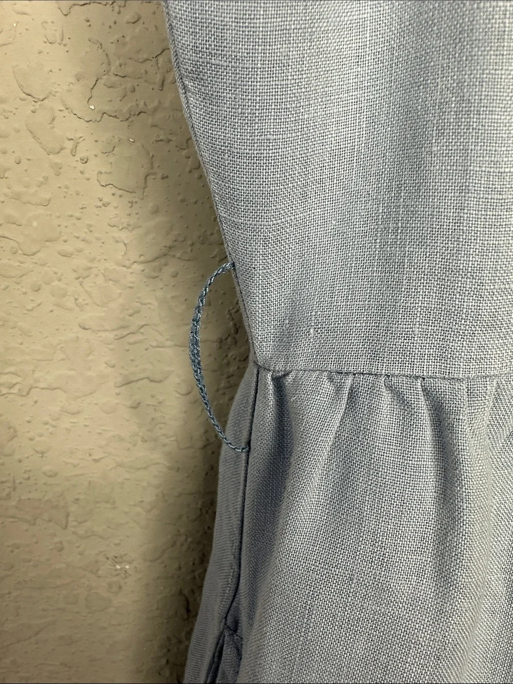 MICHAEL STARS Lulu Button-down Linen Midi Dress Size Medium Blue